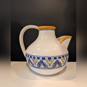 Vintage Hand-Painted Franco Mari Deruta Tuscan Pitcher